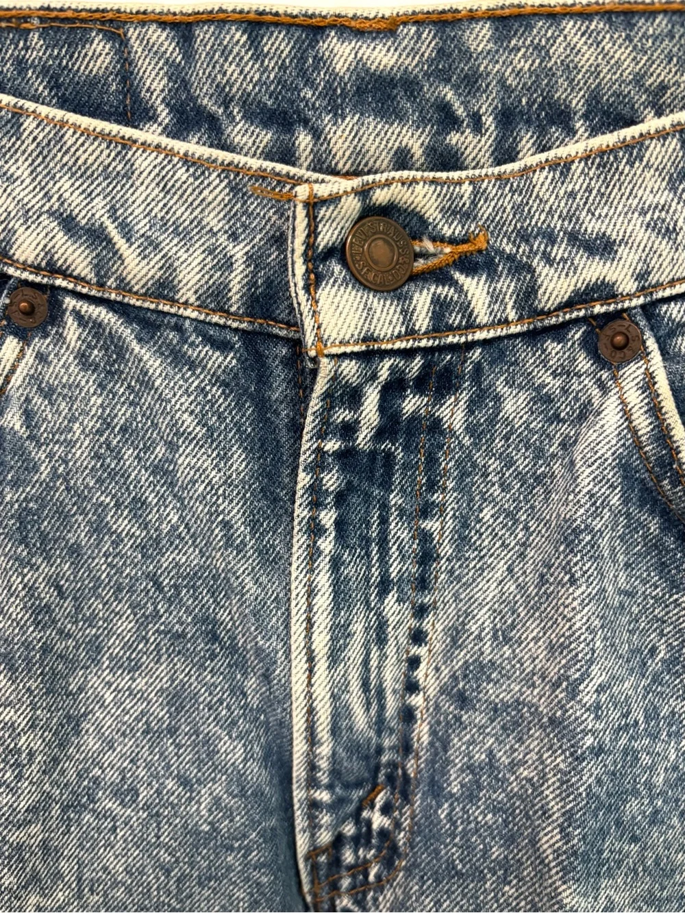 Vintage 1989 Levi's Men's Acid Wash Blue Straight‎ Jeans